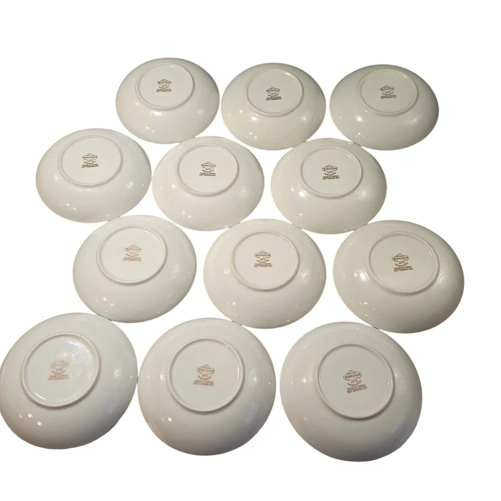 Fukagawa Arita Japan Bamboo Pattern 901 Hand Painted Bowls Set of 12  5.5